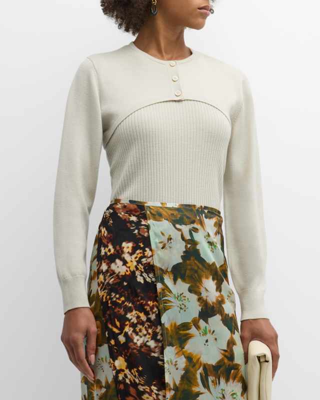 Tory Wool Knit Cardigan Shru
